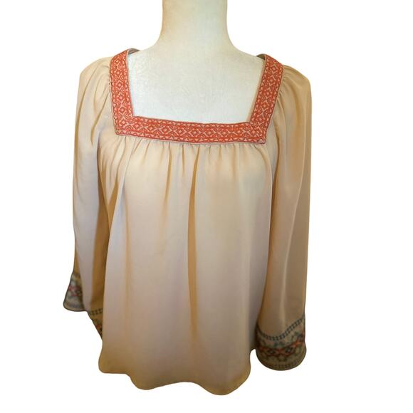 Flying Tomato Embroidered Boho Blouse, Size Medium - Picture 1 of 6